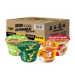 五谷道场 非油炸方便面泡面速食  4口味12桶1293g 早餐速食煮食风味更佳
