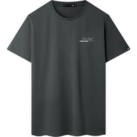 海澜之家（HLA）短袖T恤男25大码三体联名系列凉感短袖男夏季 深灰GB M 170/88A 125~136斤