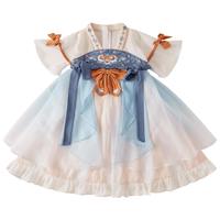 【网纱绣花中国风】夏季女童汉服唐装连衣裙公主裙出游礼服透气