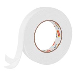 得力 高粘EVA泡棉双面胶带 泡沫双面胶强力胶 24mm*5y*2.5mm加厚 白色1卷袋装 办公用品 30412