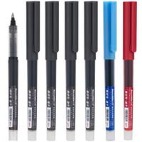 白雪 T1255直液式走珠笔颜料墨水子弹头中性笔速干签字笔办公学生用 0.5mm黑色6支/袋