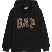Gap男女童春秋季洋气龙鳞LOGO法式圈织连帽衫微弹运动卫衣857492