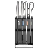 OOU!刀具套装银钛飞鸟系列抗菌菜刀厨房厨具家用钛刀辅食厨刀用具大全一整套套刀全套六件套