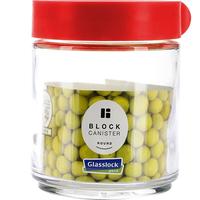 三光云彩Glasslock韩国积木式储存罐零食杂粮厨房储物罐家用收纳罐防潮冰箱侧门 圆形天空蓝 600ml