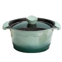 Amercook阿尔菲塔花岗岩钛汤锅蒸锅 0氟涂层不粘锅小火锅煮面煲汤炖锅24cm 阿尔菲塔灰色汤锅 24cm 5.2L