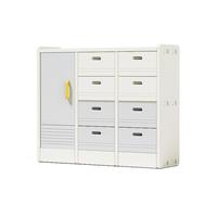 babypods儿童玩具收纳架落地多层置物柜家用宝宝玩具衣服衣物整理储物架子 【封闭背板】S3组合三