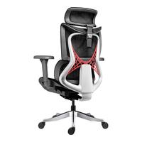  Gedeli/歌德利 线控坐深可调 人体工学椅+4D扶手+铝合金脚  植绒龙纹黑网+4D扶手 转椅