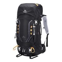 艾王专业登山包男女大容量牛津布背包户外徙步40升超轻旅行双肩包 黑黄色（二代款） 40L