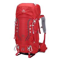 艾王专业登山包男女大容量牛津布背包户外徙步40升超轻旅行双肩包 条纹红（二代款） 40L