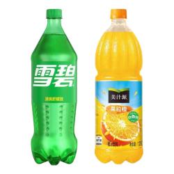 可口可乐 汽水碳酸饮料大瓶1.25L*2瓶装可乐雪碧+果粒橙任选 需要鞋靴直播间新人红包10元！！！