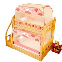 一棉缘（cottonfaith）免安装宿舍蒙古包家用子母床防摔蚊帐 上下铺通用0.9*1.9米 【免安装方顶】桃喵喵