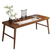 亿家木新中式全实木书桌家用书房写字桌现代简约书法桌办公电脑桌子 单桌+单把实木椅组合160*60cm