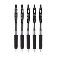 斑马牌（ZEBRA） 中性笔套装JJ15考试黑笔速干不晕染学霸速干刷题文具笔0.5mm按动笔 JJ15黑色5支装0.5mm