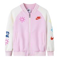 NIKE耐克童装女童棒球服春秋儿童休闲撞色外套小婴童 110(4)