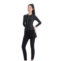 泳衣女高级感修身遮胯长袖长裤两件套分体泳装冲浪泡温泉游泳衣