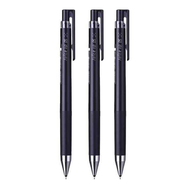 百乐 JUICE UP果汁笔按动黑色中性笔0.5mm签字笔水笔考试st刷题笔办公文具套装 3支 黑色 3支