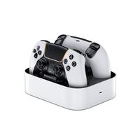 DERY新得利PS5手柄座充精英手柄充电底座PlayStationEdge无线充电器游戏机slim手柄支架周边配件 【优雅白丨双充】PS5手柄座充