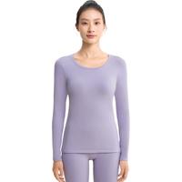  Purcotton/全棉时代 倍暖 保暖内衣  岚漪紫（女士上衣） XL 170