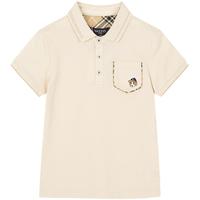 HAZZYS品牌童装哈吉斯男童polo衫夏弹力透气翻领撞色短袖POLO衫 松叶绿 120