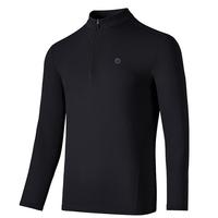 必迈跑步长袖T恤吸汗透气半拉链男速干弹力上衣慢跑训练运动服 冬夜黑 2XL 女