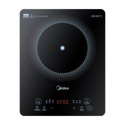 美的 家用电磁炉电陶炉电池炉2200W大功率猛火新型电磁灶一体微晶面板爆炒智能定时火锅MC-22MB06