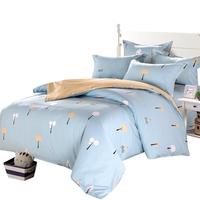 云瑾全棉被套单件纯棉斜纹被罩印花不掉色 美好心情 被罩200*230cm+枕套*2