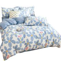 云瑾全棉被套单件纯棉斜纹被罩印花不掉色 幽幽仙草绿 被罩150*200cm单人 森玖