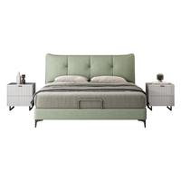 喜临门科技布床 主卧双人大床 简约法式奶油风卧室家具婚床仲夏夜仲夏夜奶白+白骑士lite床垫