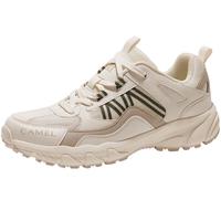 骆驼（CAMEL）【盘龙】夏季户外登山鞋男女越野运动跑鞋防滑徒步鞋FB12235182T 米白/游牧沙【透网版】，男 39