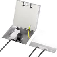 施耐德电气地插座隐藏式地面插座 不锈钢嵌入式五孔地插 (带底盒）