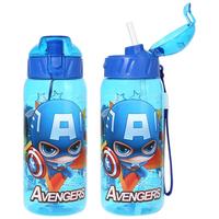 迪士尼儿童水杯双盖两用夏季塑料杯男女运动随手杯450ML美国队长