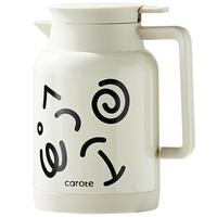 卡罗特保温壶大容量暖水壶家用不锈钢办公室热水焖茶壶保温瓶 白色 1.5L-白色