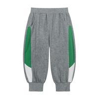 马·拉丁（M.Latin）/童装裤子夏装男女大小童多色网格拼布针织长裤 中杂灰 110cm