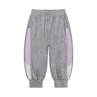 马·拉丁（M.Latin）/童装裤子夏装男女大小童多色网格拼布针织长裤 浅杂灰 150cm