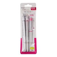 百乐（PILOT）摩磨擦-按制中性笔0.5和荧光笔 Waai系列 天鹅绒红P-5391-51（2支中性笔B/VR+1支荧光笔NR）