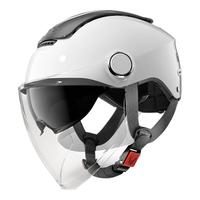 两只小蜜蜂天窗电动车头盔男女士3C认证四季通用夏季透气防晒电瓶车摩托车半盔高清双镜帽 3C月影白【高清长镜】送短透镜 均码【3C认证A类】