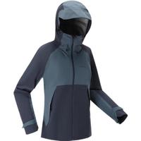 迪卡侬（DECATHLON）硬壳冲锋衣男女春秋登山防风防水单层夹克风衣运动外套MH500 2024 女-碧城蓝 XS