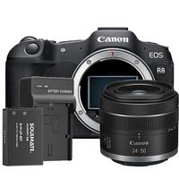佳能（Canon）【蚂蚁摄影】EOS R8  全画幅微单相机 佳能r8专微轻型直播相机 6K超采样 VLOG视频 佳能相机r8 R8套机+沣标E17电池充套装 标配【无配件套餐】