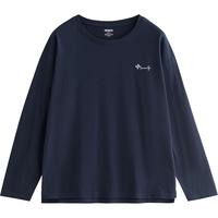 初语纯棉打底上衣女2024年秋季四叶草字母印花百搭T恤 宝蓝-字母图案 L