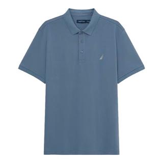 诺帝卡（NAUTICA）男装24春夏棉氨珠地透气柔软多色休闲短袖POLO衫男KE4100 雾霾蓝41H L