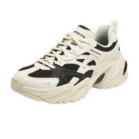 斯凯奇男女鞋春季潮流复古运动鞋耐磨山系老爹鞋 NTBK自然色/黑色（女款） 37