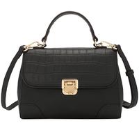 女包头层牛皮单肩包压花牛皮复古手提包斜挎包小方包