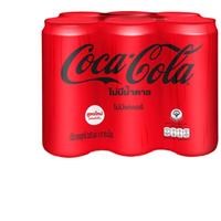 可口可乐 Coca-Cola无糖泰国版罐装  碳酸汽水325ml*6罐【效期2025-04-17】