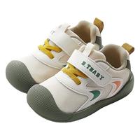 移动端、京东百亿补贴：莫尔兔 童鞋2025春季软底学步鞋男宝宝女稳步鞋透气网面鞋防踢鞋 米绿 21 内长15cm