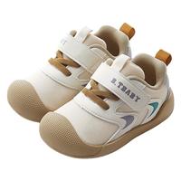 移动端、京东百亿补贴：莫尔兔 童鞋2025春季软底学步鞋 米卡其 19 内长14cm 适合脚长13.5cm