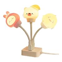 OUMIRO小夜灯语音声控USB智能家用动物声控插电卧室床头灯 小美兔【带语音+定时】