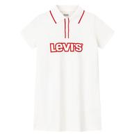 Levi's李维斯儿童女童polo连衣裙2025夏季中大童洋气短袖裙子 糖果白【柔软 透气】 110 /52 【身高98-104cm】