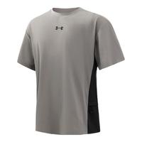 安德玛男士户外短袖t恤运动衣速干衣男圆领宽松跑步衣 米咖色 XL