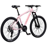 飞鸽(FLYING PIGEON)禧玛诺山地自行车铝合金内走线变速成人男女士青少年大中小车 战神2代-禧玛诺21速-粉色 26英寸(适合身高160-185cm)