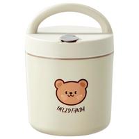 沃德百惠（WORTHBUY）保温饭盒可微波炉加热陶瓷便当盒手提餐盒套装带饭 奶油黄大号450ml